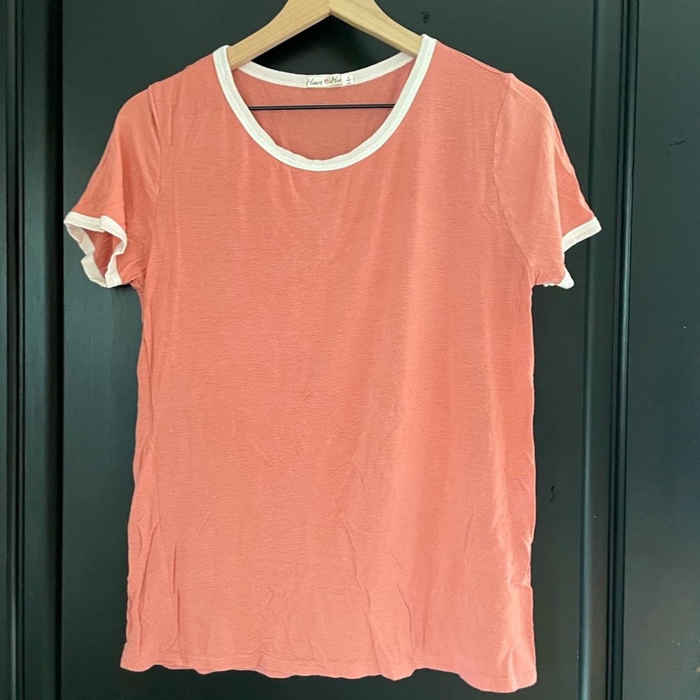 L rose pink soft tshirt